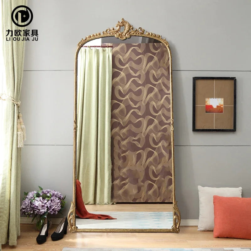 Floor Full Body Full-Length Mirror Bedroom Dressing Mirror Clothing Store Wall Mirror Simple