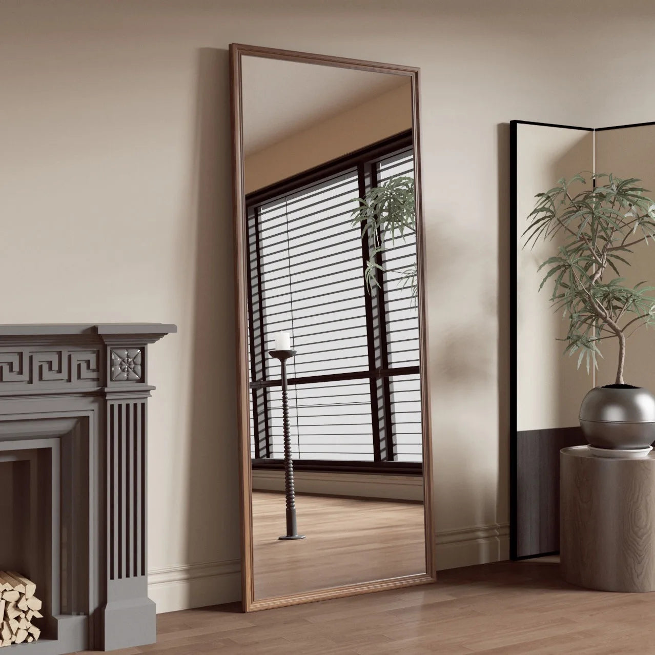 Customizable full body retro floor mirror home