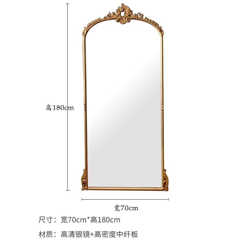 Floor Full Body Full-Length Mirror Bedroom Dressing Mirror Clothing Store Wall Mirror Simple